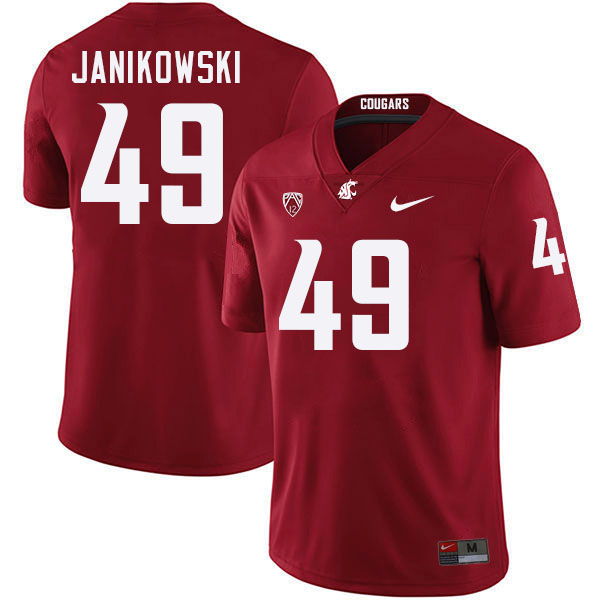 Dean Janikowski WSU Cougars Jersey.Washington State Cougars #49 Dean Janikowski Jersey Youth-Crimson